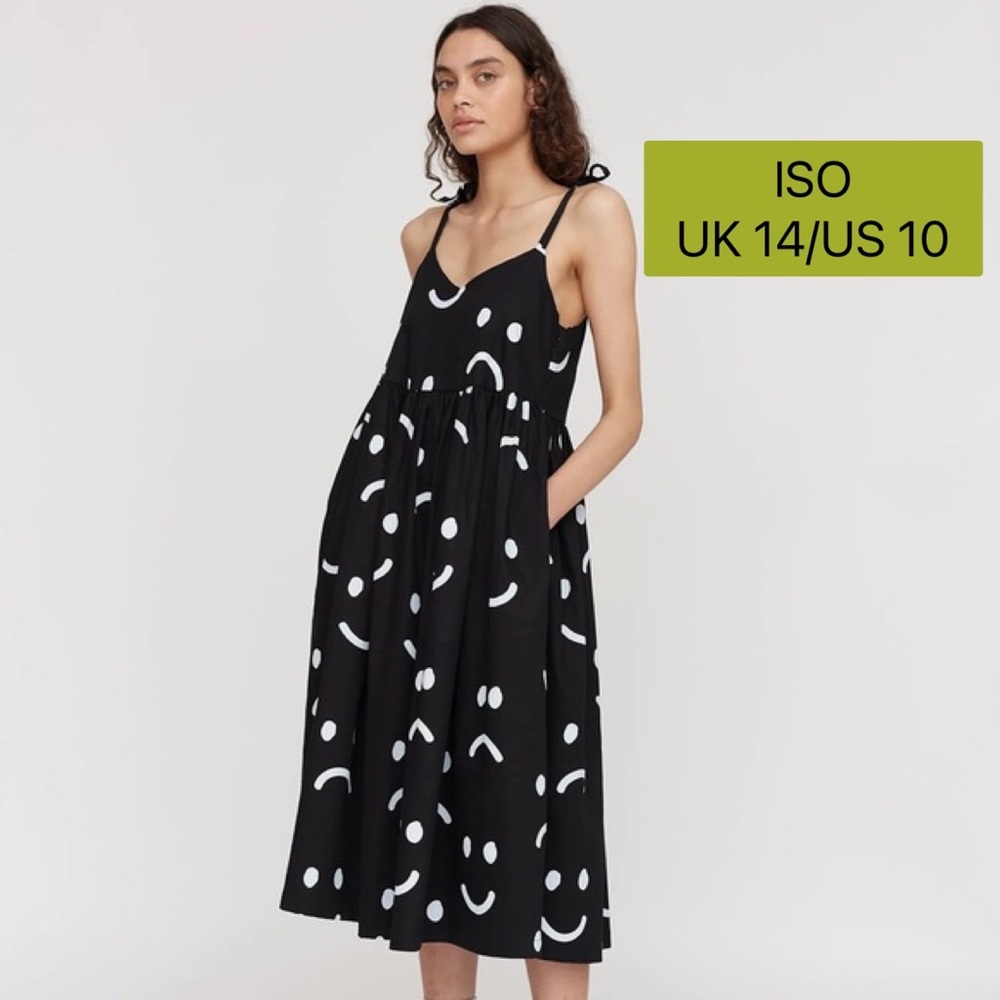 Lazy Oaf Happy Sad Tie Shoulder Dress